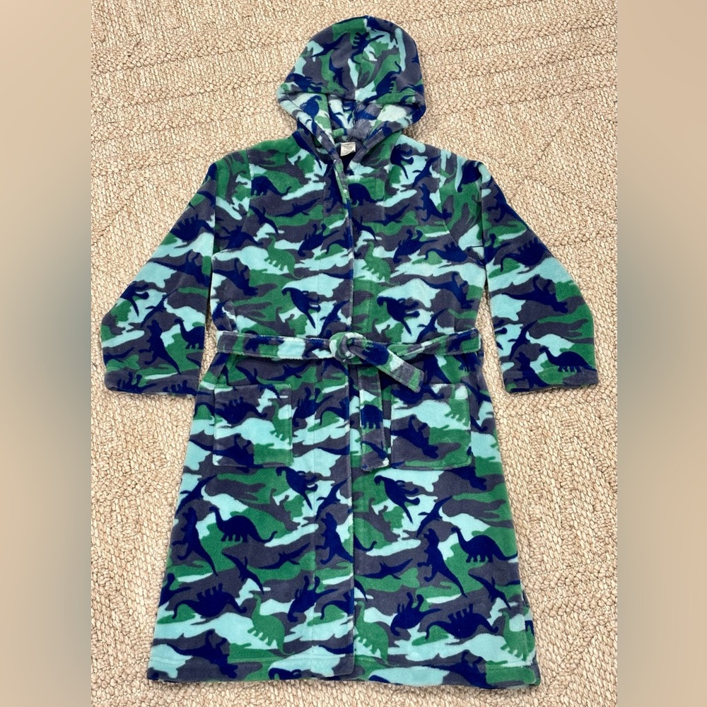 Tucker + Tate Sleepwear Size 10-12 Robe Dinosaur Camouflage Print